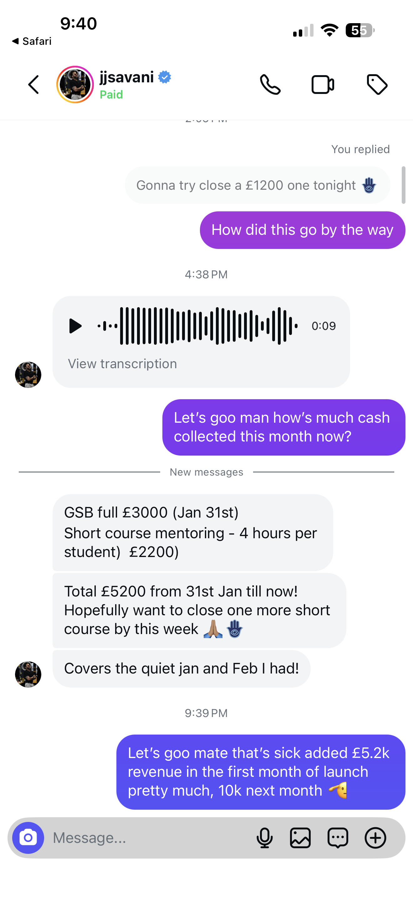 Student win
